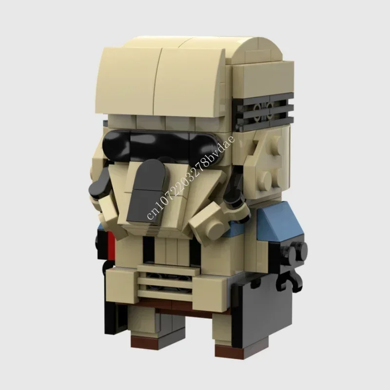 MOC Klasyczna Sławna Postać Filmowa Admirał, Dowódca Oddziału, Strzelec, Żołnierz Headz Puzzle Kostki Figurki z Kreskówek Urodzinowe Zabawki Prezenty