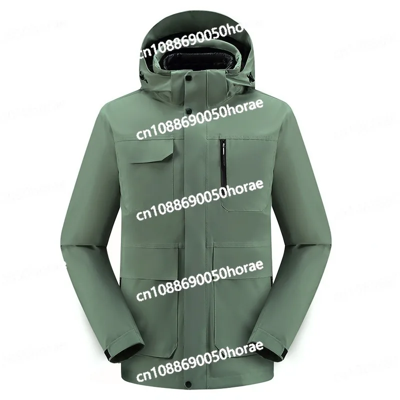 

High-end Enterprise Tooling Down Liner Fleece Jacket Three-in-one Windproof, Rainproof, Moisturizing and Warm Winter Travel