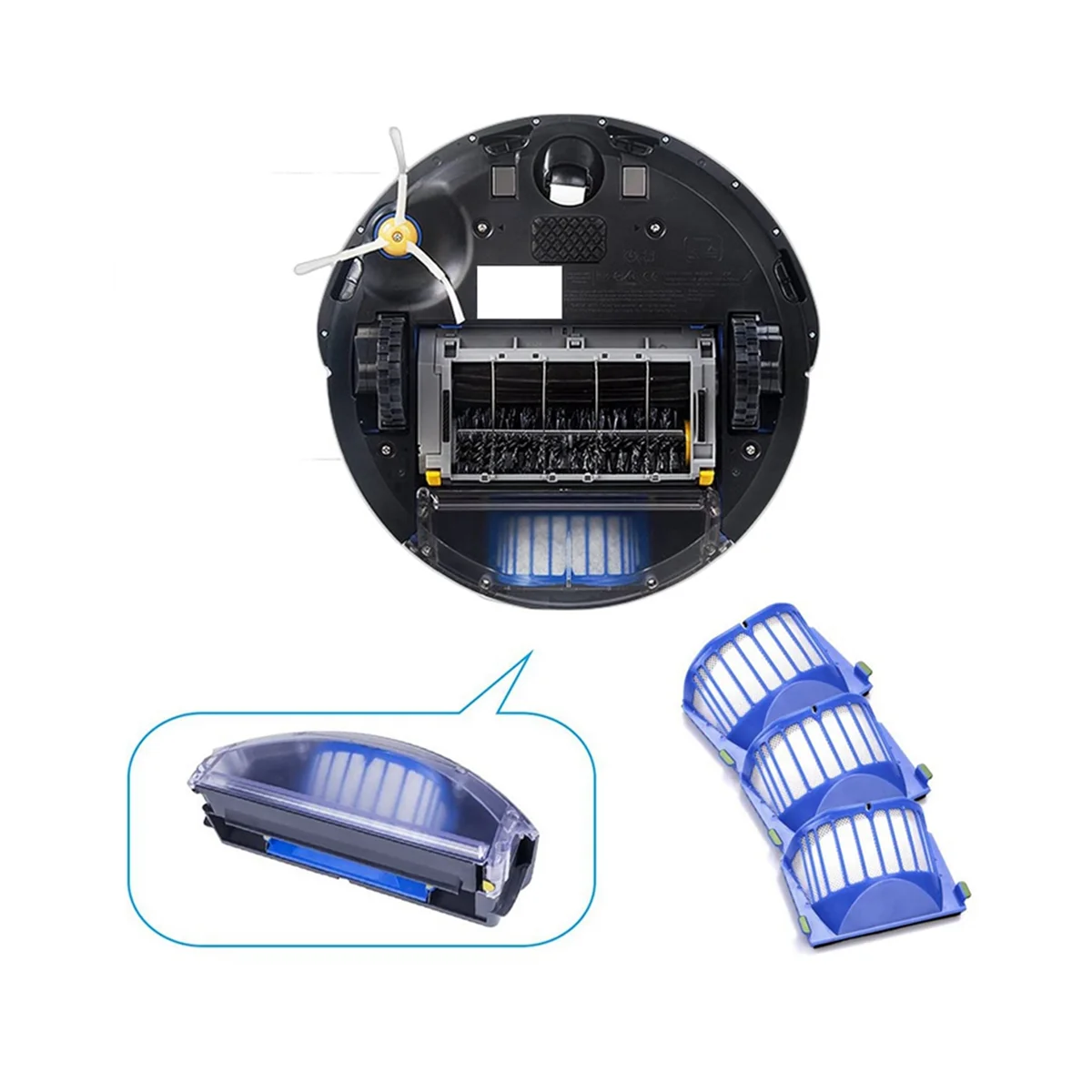 Аксессуары для подметальных машин для серии 600 605 671 692 630 631 650 651 655 660 585 Робот-пылесос Hepa-фильтр Основная боковая щетка