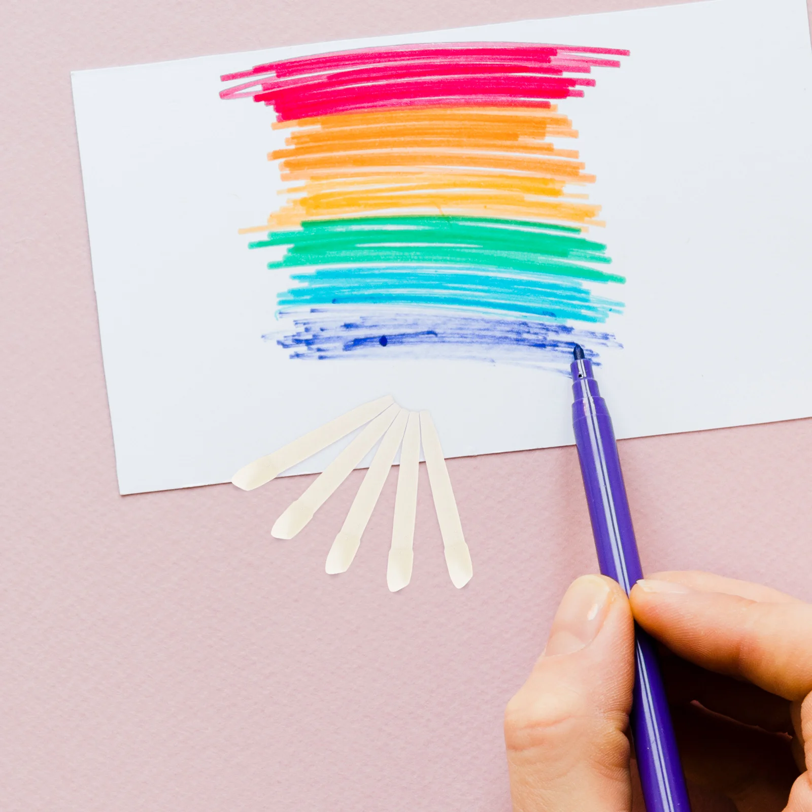 100Pcs Dual Tips Oil Based Fiber Marker Pen Replacement Nibs Fine And Broad Tips For Art Drawing Refillable Writing Tools