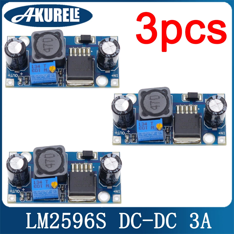 LM2596S DC-DC Buck Converter Adjustable Step Down Module 24V 12V 5V 3.3V LM2596 3A Power Supply Board 4-35V to 1.25-30V