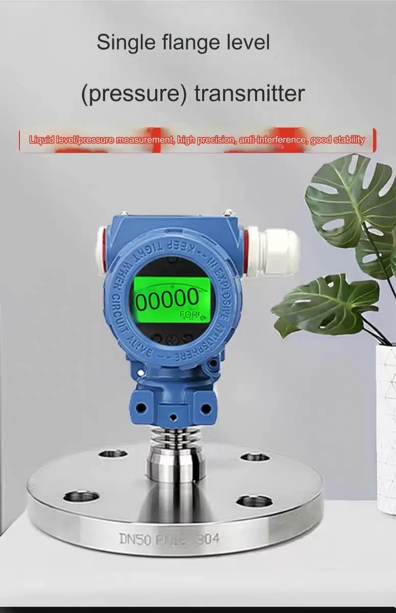 Flange única pressão diferencial Sensor, transmissor, diafragma, DN50DN80
