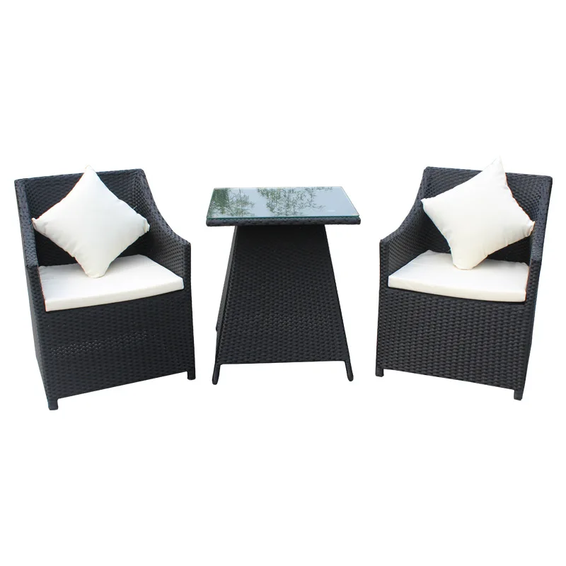 Terrace Outdoor Leisure Furniture Rattan Three Five Piece Courtyard Garden Villa Hotel Balcony Coffee Table Rattan Chair