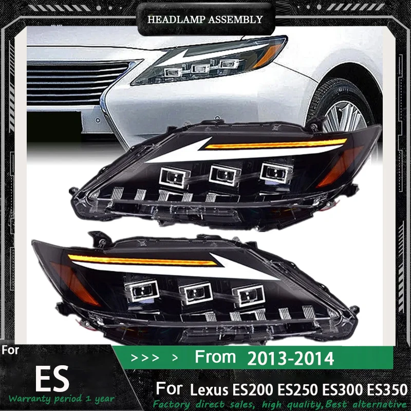 

Автомобильные передние фары для Lexus ES, светодиодные фары 2013-2014 ES200 ES300 ES350 ES300H, модифицированные автомобильные аксессуары Plug and Play