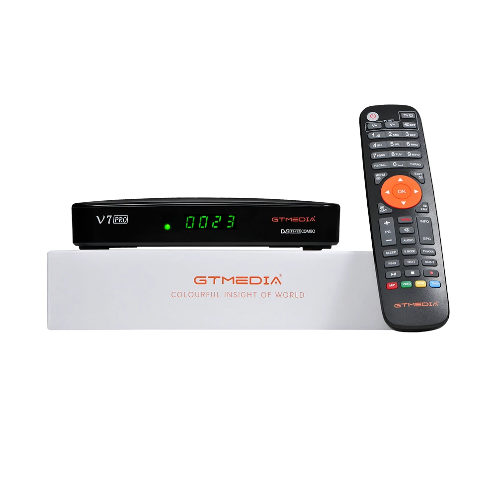 Gtmedia v7 pro combo Dvb-T2/s2 receptor de satélite (usb wifi) suport h.265 powervu biss chave ccam newam yout 1080p hd completo