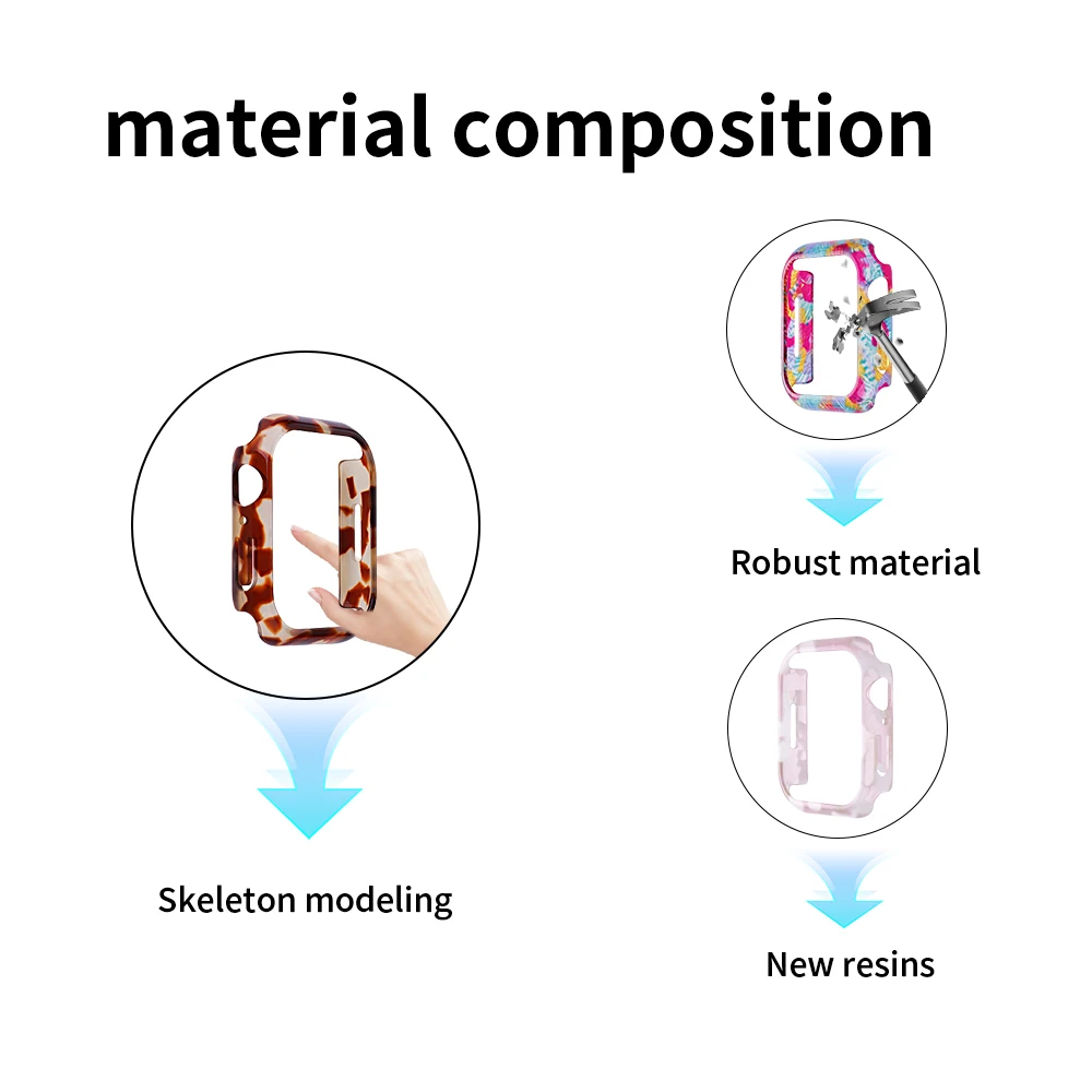 Hard PC Case for Apple watch 40mm 41mm 44mm 45mm No screen protector frame edge cover for iWatch serie 9/8/7/6/5/se/4 accessorie