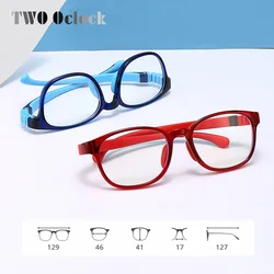 High Quality Kids Glasses Frames Flexible Eyeglasses Boy Girl Square Medical Prescription Optical Myopia Frame 0 Diopter Eyewear