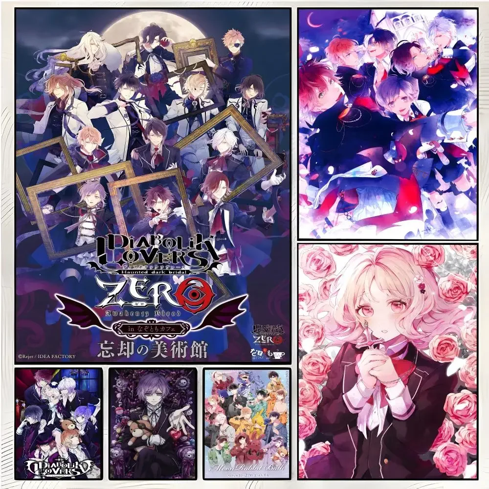 Otome Dark Game Diabolik Lovers Painting Calligraphy Canvas Wall Art Mural Living Room Canvas Decor Gifts