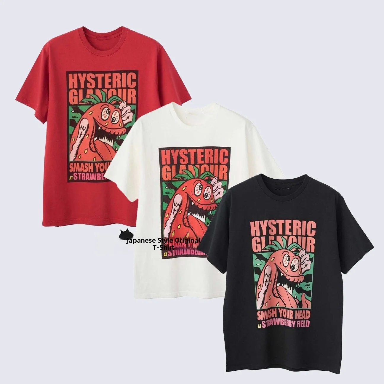 

Футболка Street Sle Japanese HYS Little Monster с принтом Cotton ort Sve ex Повседневный универсальный удобный летний топ