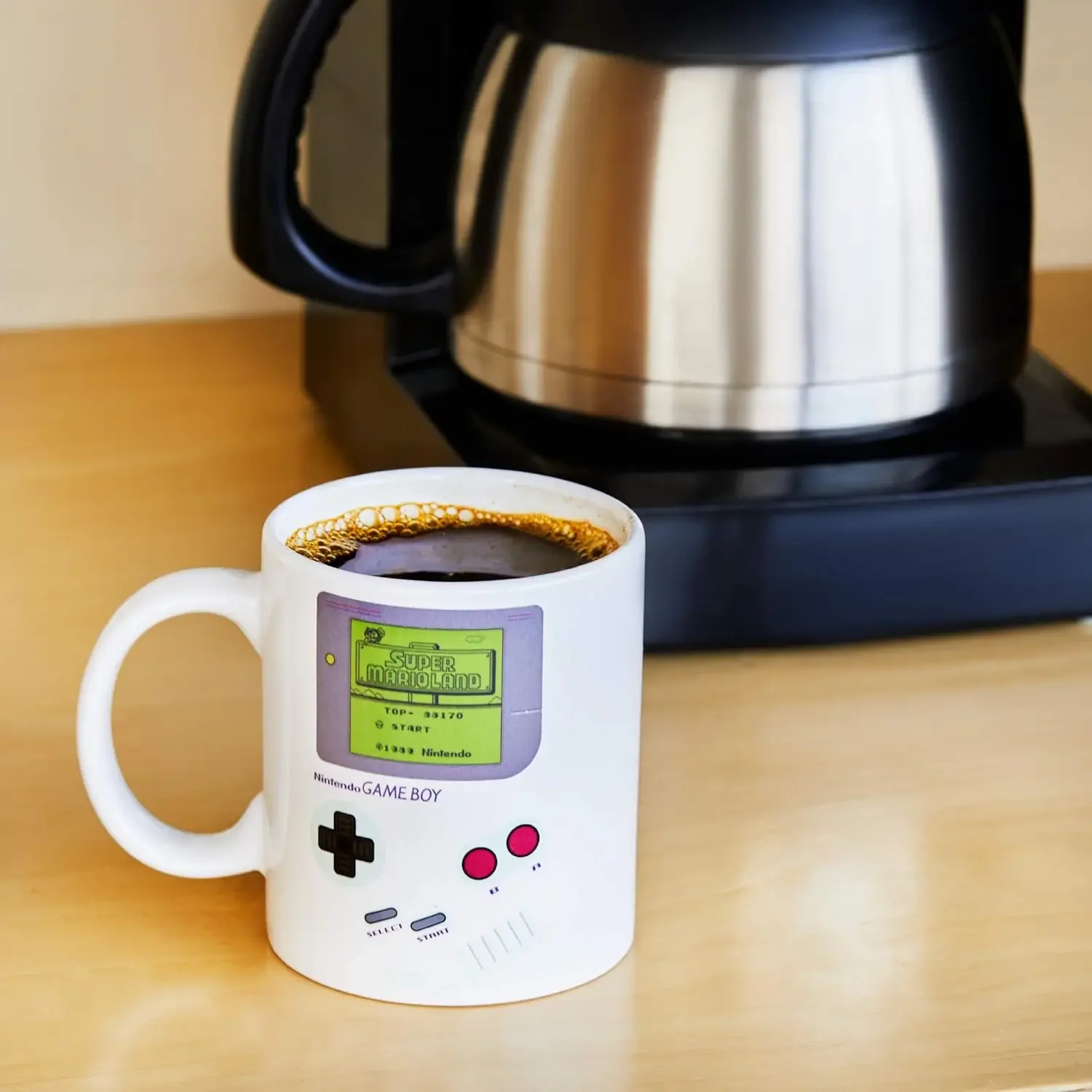 Paladone Gameboy Heat Changing Coffee Mug Gift for Gamers, Nerds, Nintendo Mario Fans, Men, and Retro 90s Game Enthusiasts