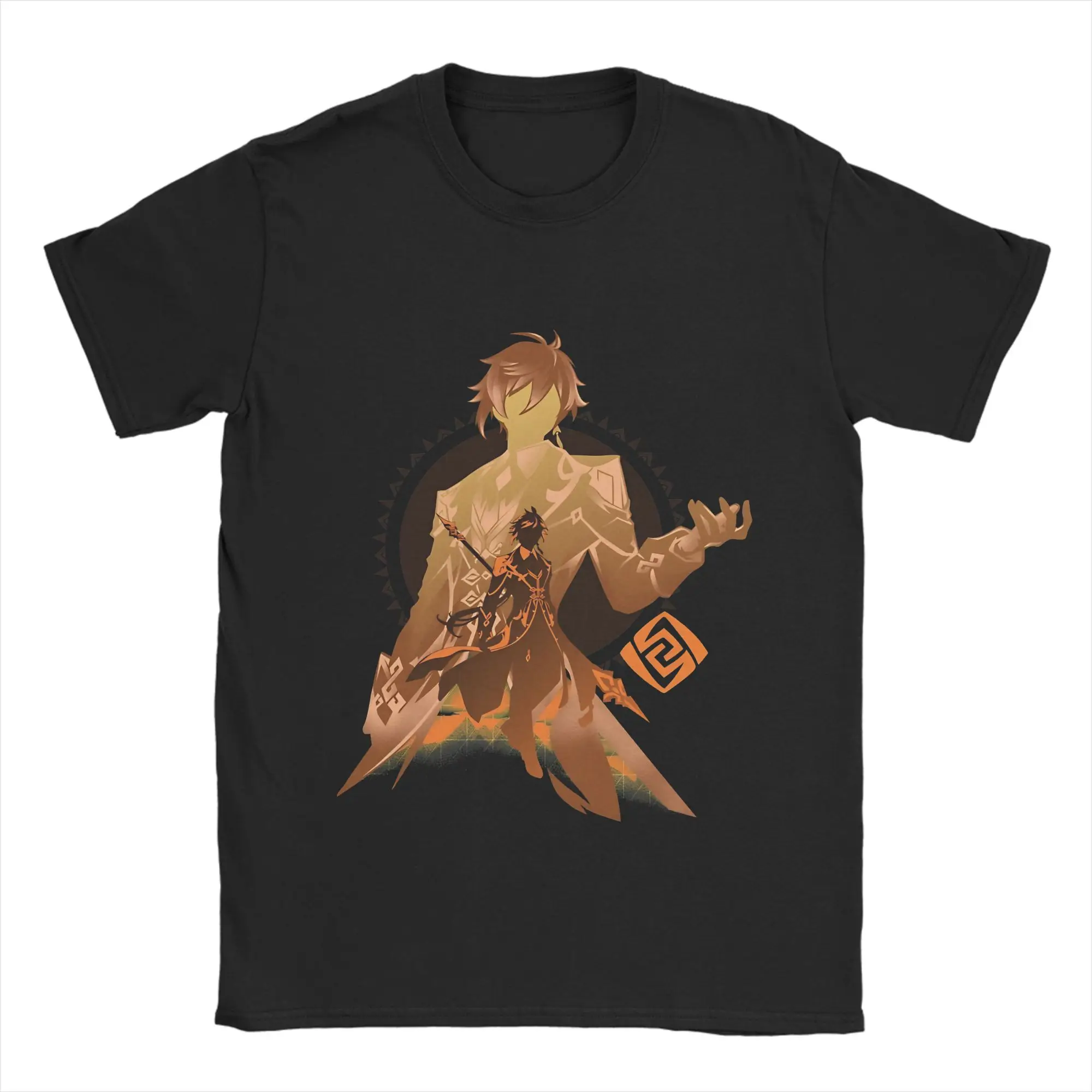 Oversized T-Shirt Summer Genshin Impacts Fashion T-Shirts  Cotton Tee Shirt for Men Y2K Basic Wholesale Short Sleeve Tees