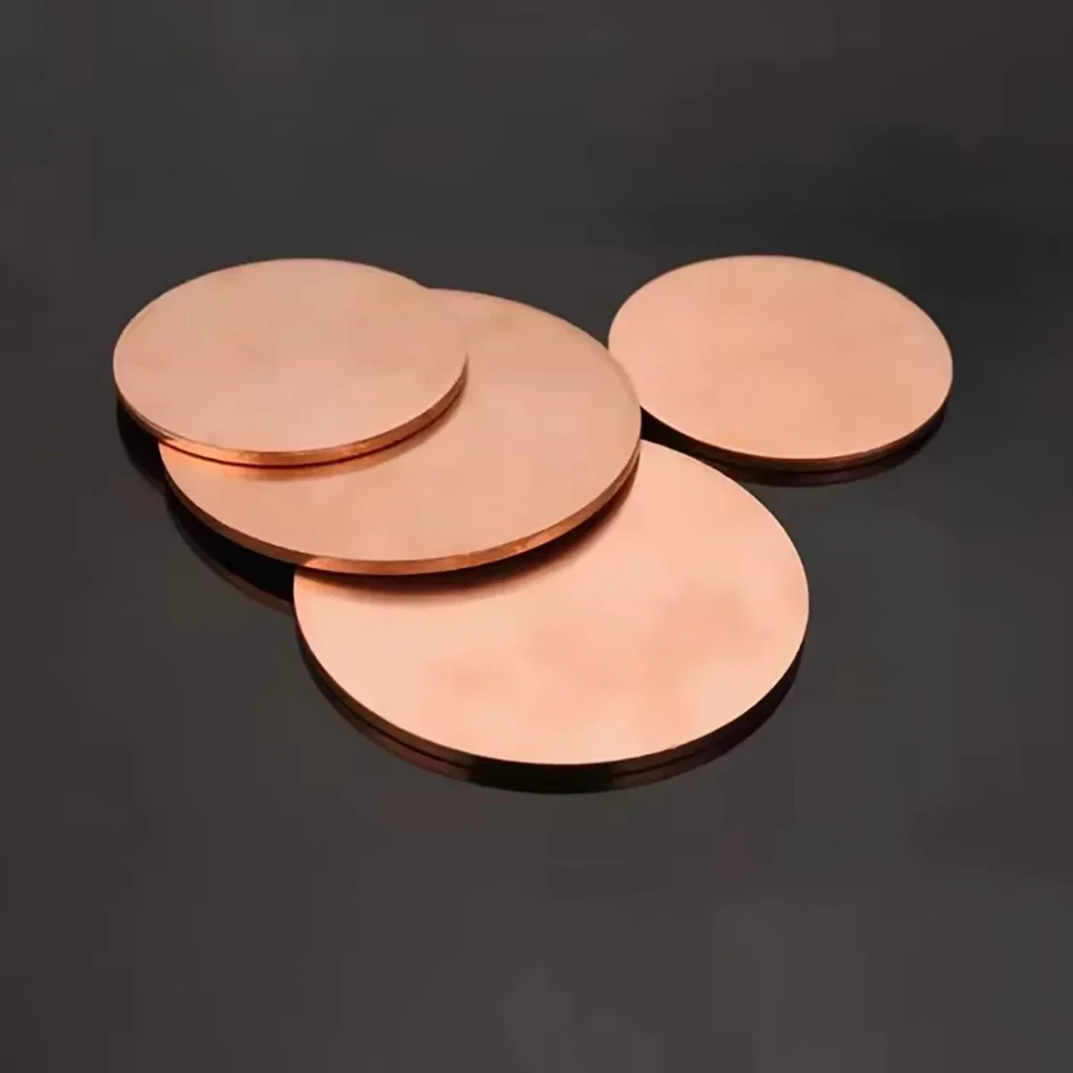 T2 Purple Copper Plate T2 Copper Disc Pure Copper Round Plate Circular Sheet Processing Customized Thk 0.5-5mm Dia 50-200mm