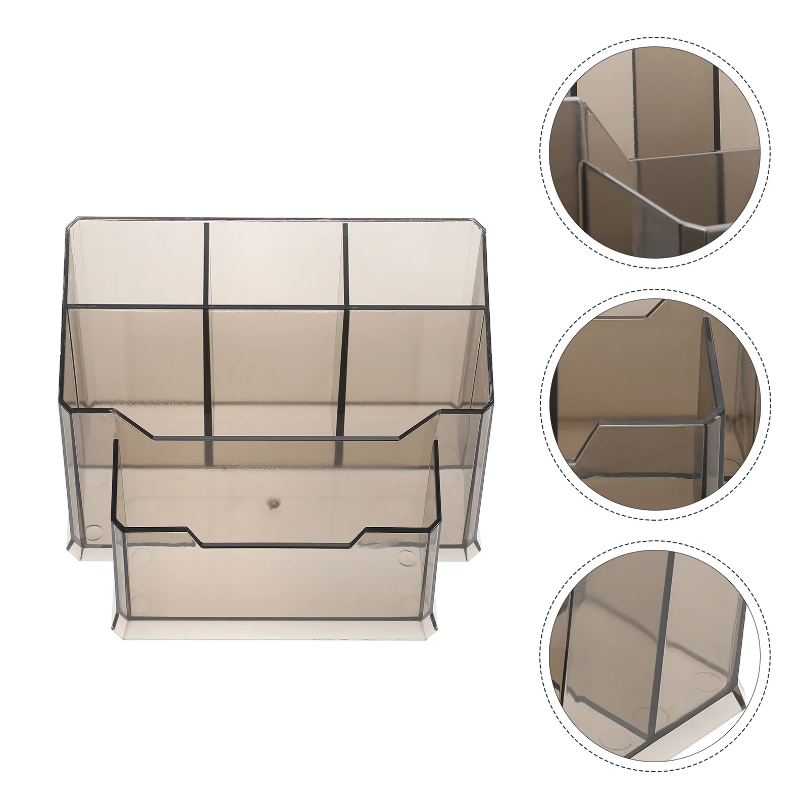 1pc Transparent Pigment Storage Holder For Makeup Brushes Cosmetics Desk Organizer Stationery Pen Container Box