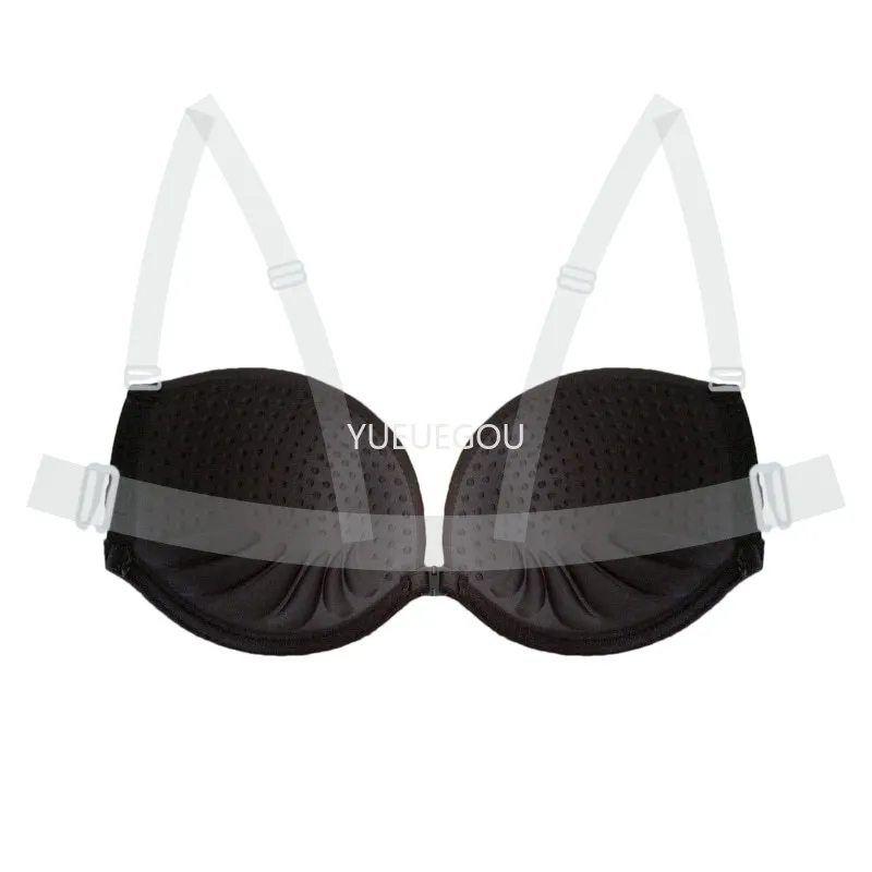 Ultimate Bare Back Invisible Bra  Push Up Multiway Bralette with Transparent Straps Backless Lingerie for Wedding Dresses
