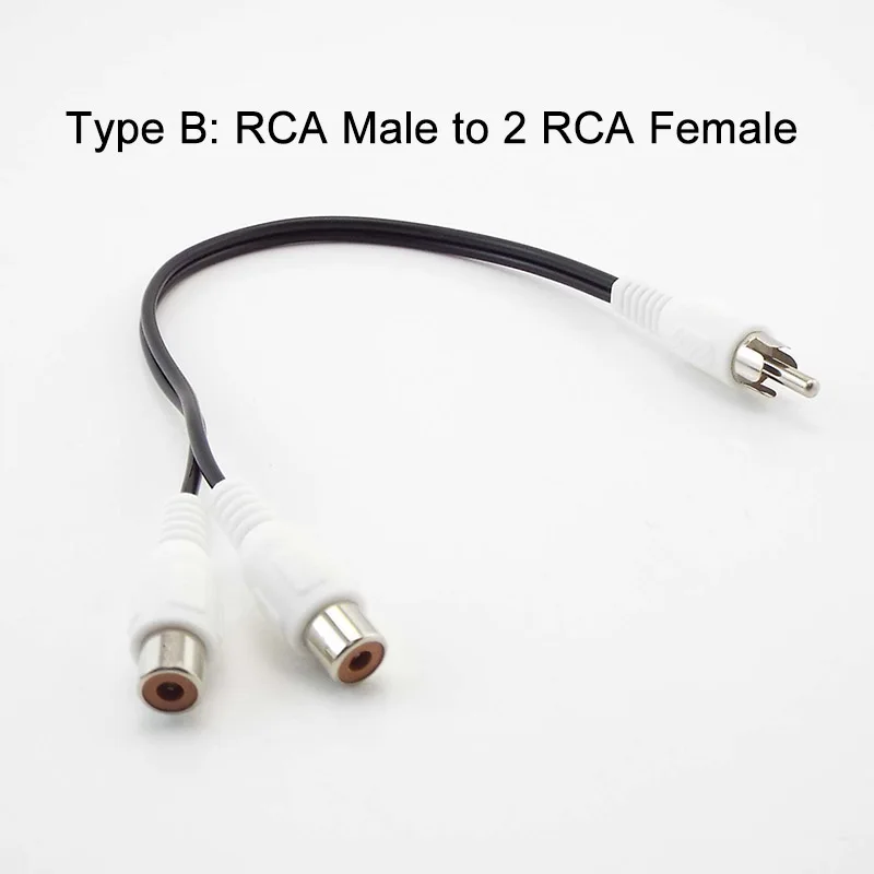 Universal RCA Cable 3.5mm Jack Plug Stereo Audio Cable to 2RCA Socket Female to male to Headphone 3.5 AUX Y Adapter Audio Cables