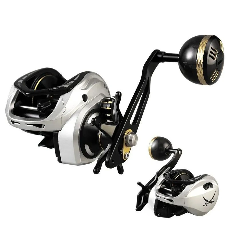 Wide Body Water Drop Wheel Sea Fishing Metal Reel Slow Jigging Boat Fishing Long Casting Strong Drag Saltwater Spinning Reel