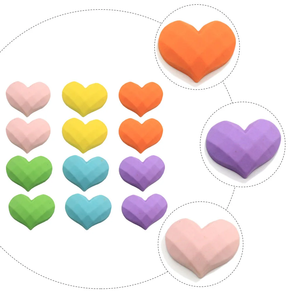 

20 шт., аксессуары из смолы в форме сердца любви, цвет макарон, декор «сделай сам», многофункциональные украшения, декор из смолы «сделай сам», нежный декор в форме сердца любви