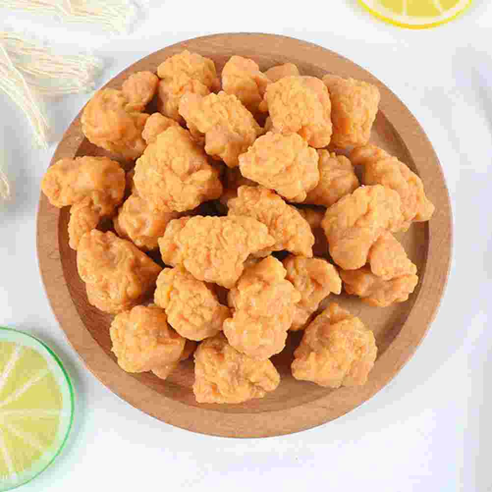 

10 Pcs Simulation Popcorn Chicken Food Display Model Fried Nuggets Simulated Roasted Decor Artificial Fake Shape