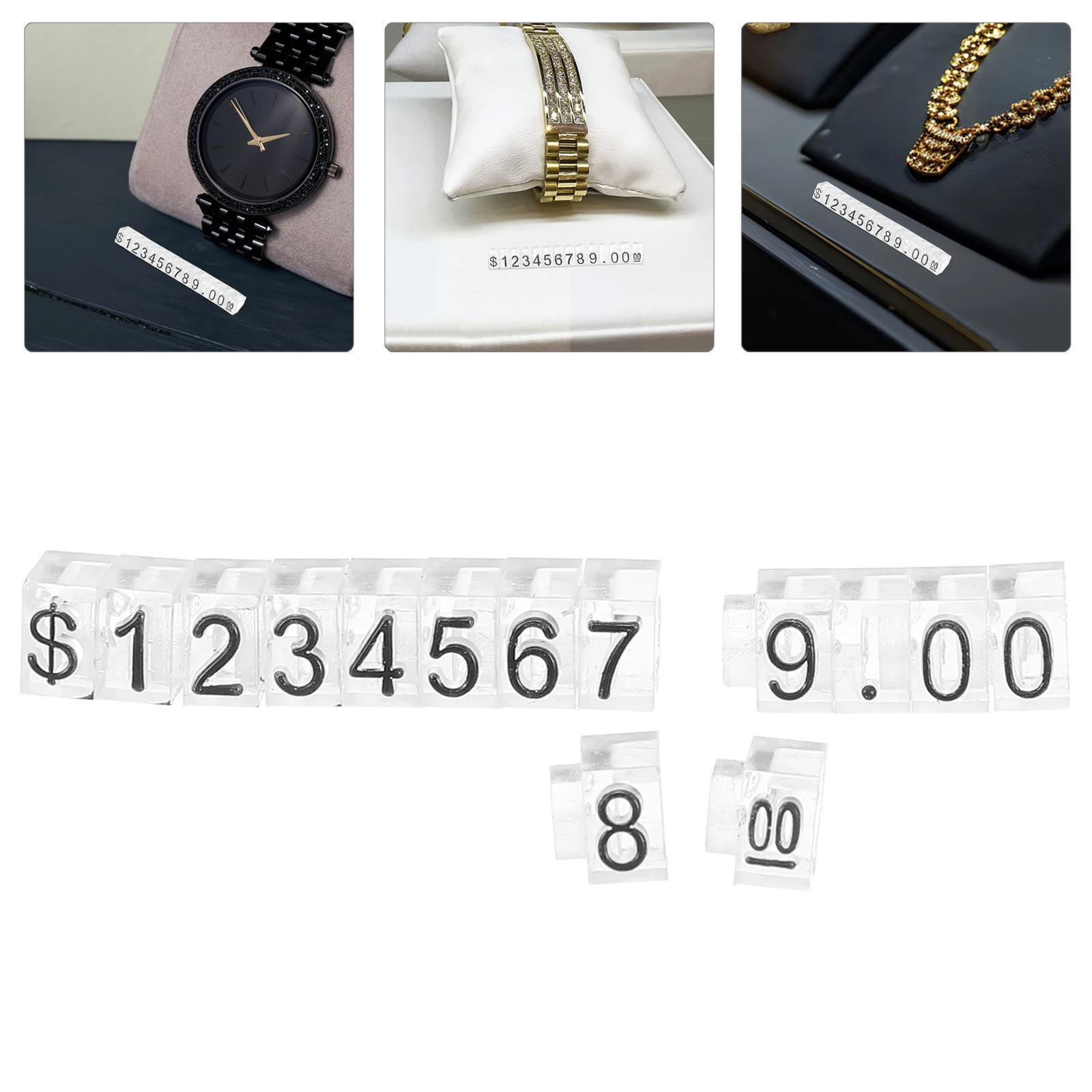 

20 Pcs Price Tag Adjustable Blocks Currency Display Jewelry Tags for Selling Board