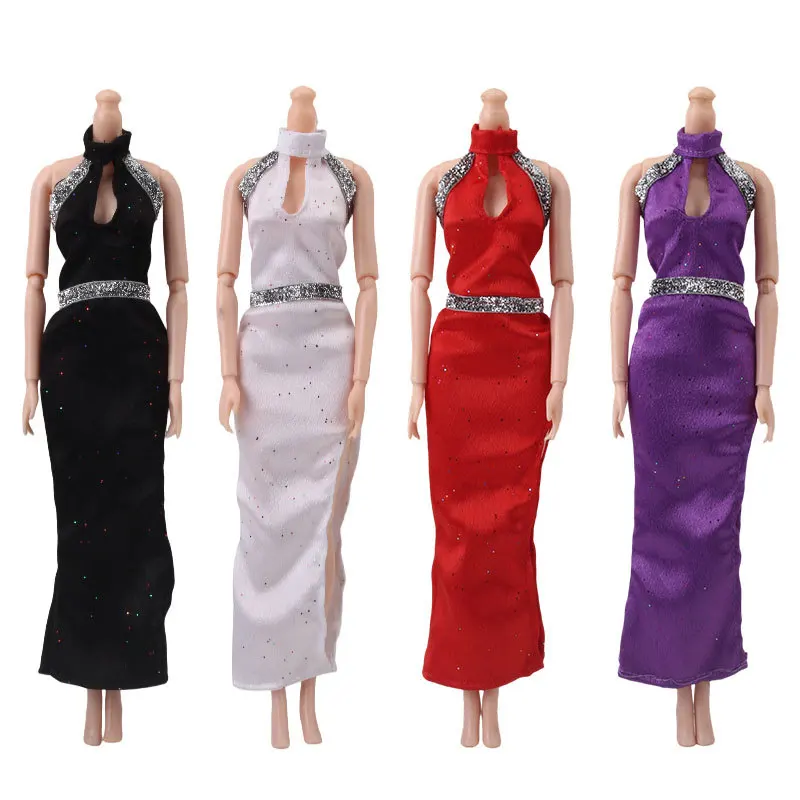 Elegant Openwork V-neck Sexy Slim-fit Evening Gown Fashion Fishtail Skirt For 1/6 FR Babi Xianxian Supermodel Doll Clothes Parts