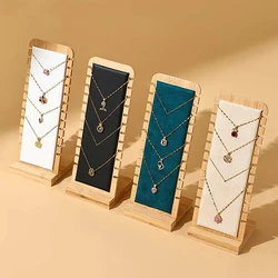 Bamboo Jewelry Display Stand Necklace Display Stand Multiple Necklace Easel Showcase Display Holder For Necklaces