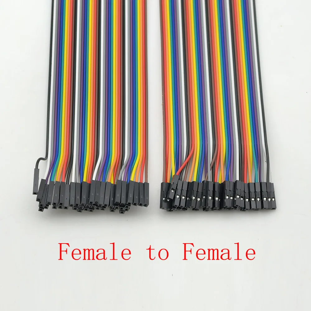 Breadboard Jumper Wire 40Pin Male to Male, Male to Female, Female to Female 2.54mm Connector Ribbon Cable for Dupont Arduino DIY view 4