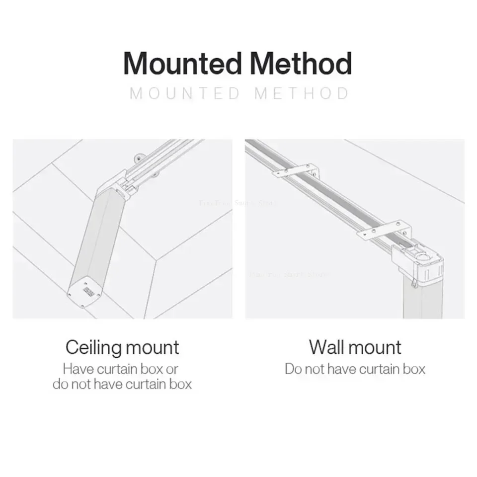 Aqara Electric Curtain Rail with Smart Motorized Battery Motor B1 Zigbee Track Set Automatic Curtain Remote Control System