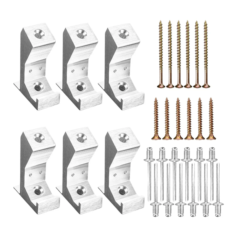 6PCS Squeaky Floor Repair Kit For Home Improvement Aluminum Alloy Brackets For Subfloor Gap Fix With Joists