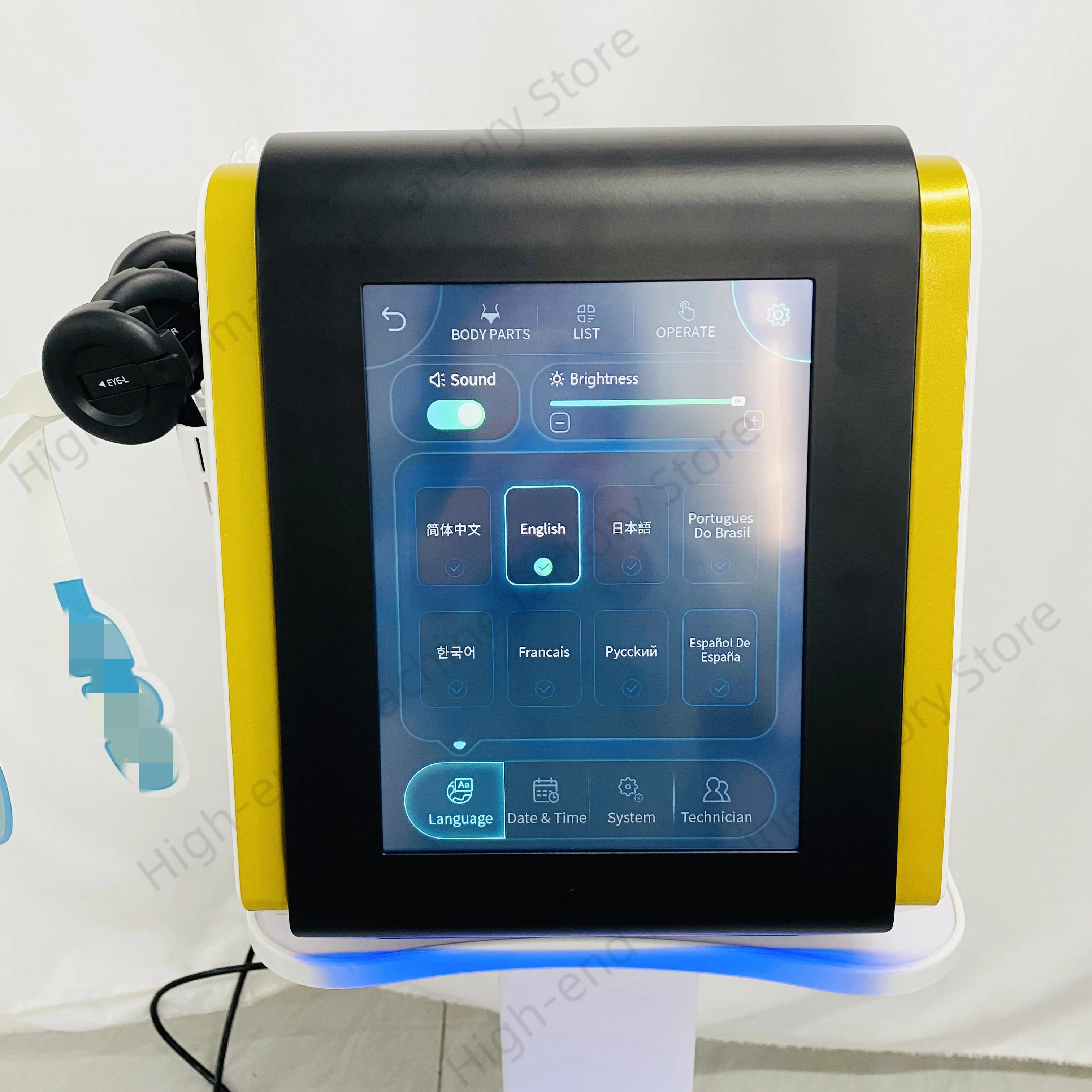 غير الغازية rf العضلات الوجه RF الحرارة إخراج الطاقة قوية نابض المغناطيسي رفع آلة إزالة التجاعيد صالون غير مؤلم