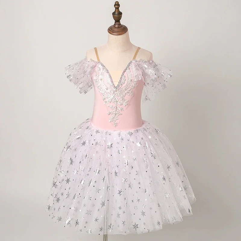 

Profissional Ballet Tutu Dress Girls Kids Romantic Ballerina Dance Dress Ballet Dance Contemporary Costumes Girls Child