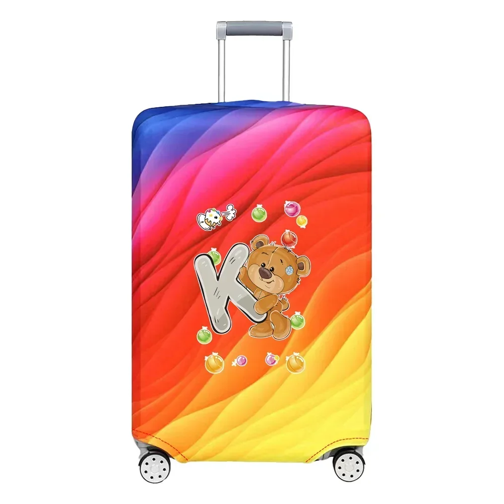 Luggage Protective Cover Stretch Fabric Dust Cover Anti-Scratch Suitcase Suit for 18-32 Inch Bag Bear Pattern Travel Accessories