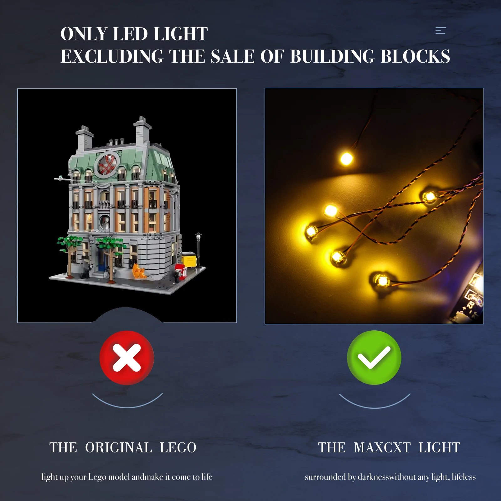 (Not the Building Blocks) LED Light For Lego Marver 76218 Sanctum Sanctorum Light Up your Model Decorative Lamp With Battery Box