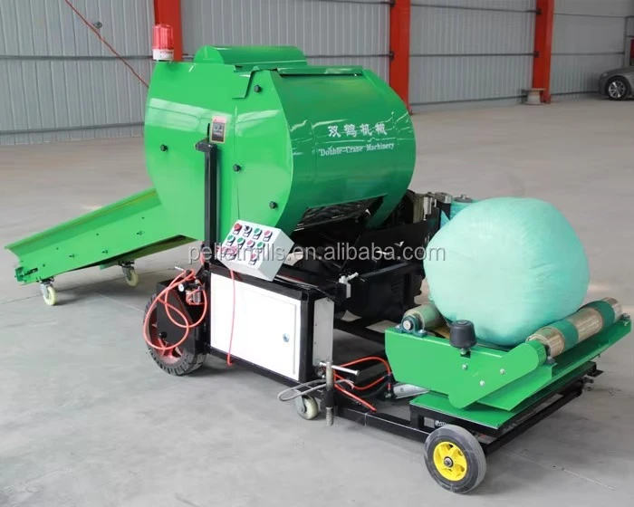 Machine, Powder Saving Electric Drive hay Silage Baling Machine Farm Multi Use Corn Wheat Straw Silage Baler and Wrapper