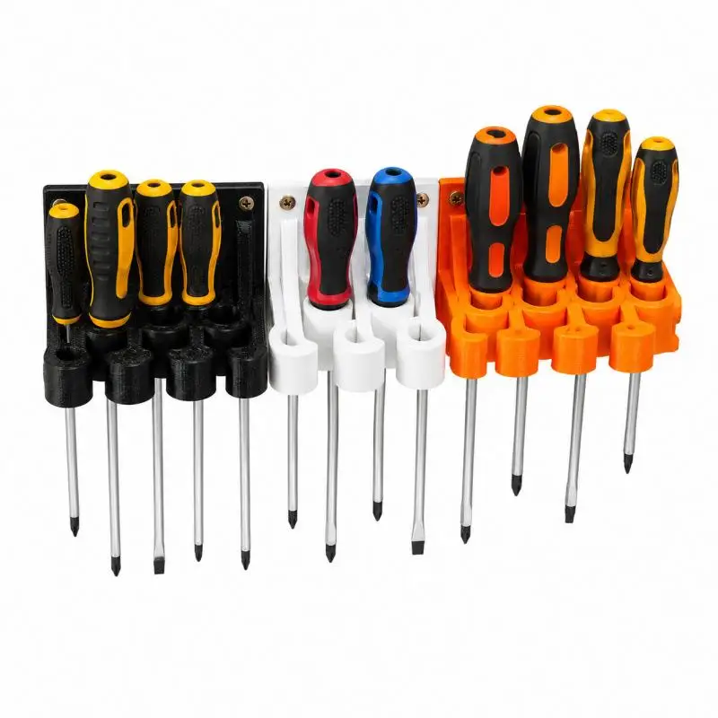 1Pcs Hand Tool Organizer Holder 6/9-Hole Wall Mount Screwdriver Storage Rack For Garage & Warehouse Tool Sorting