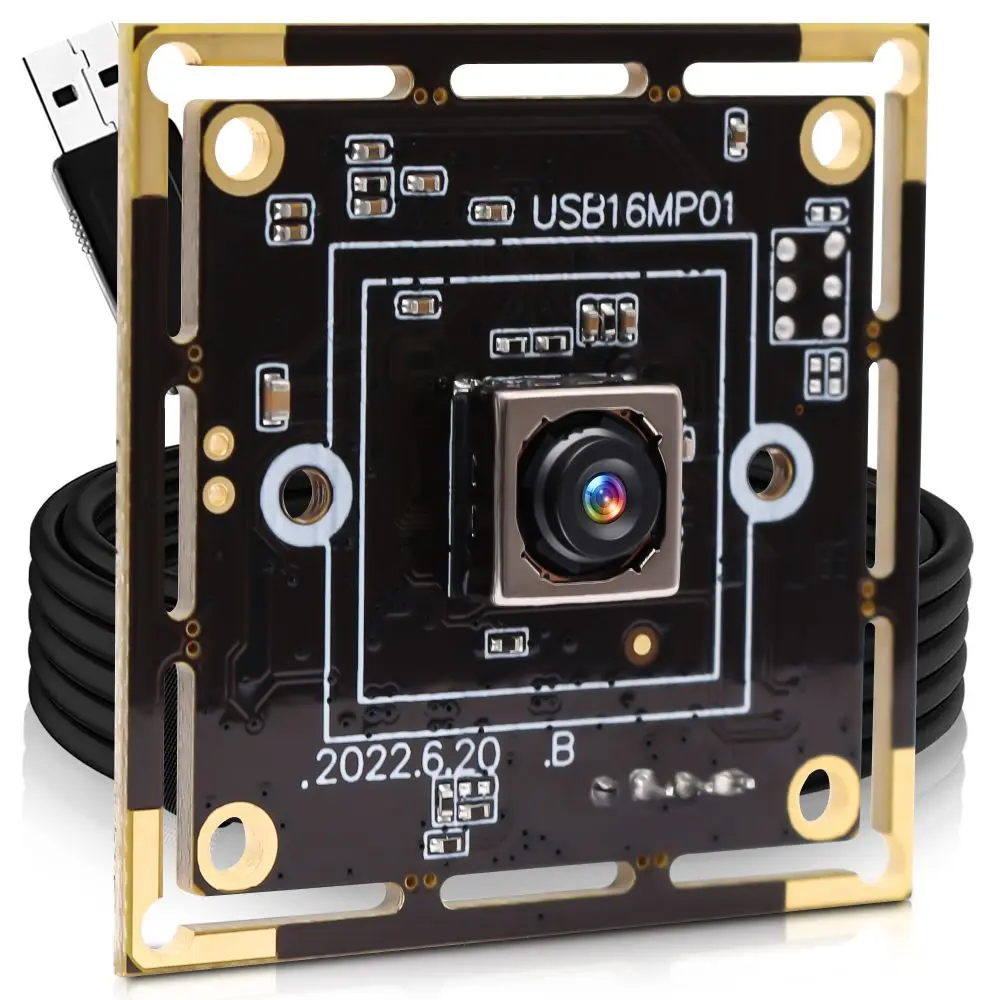 

ELP 16MP Mini Autofocus USB Camera Module Wide Angle Camera Fisheye Ultra HD USB2.0 Webcam Free Driver UVC Camera for Scan Field