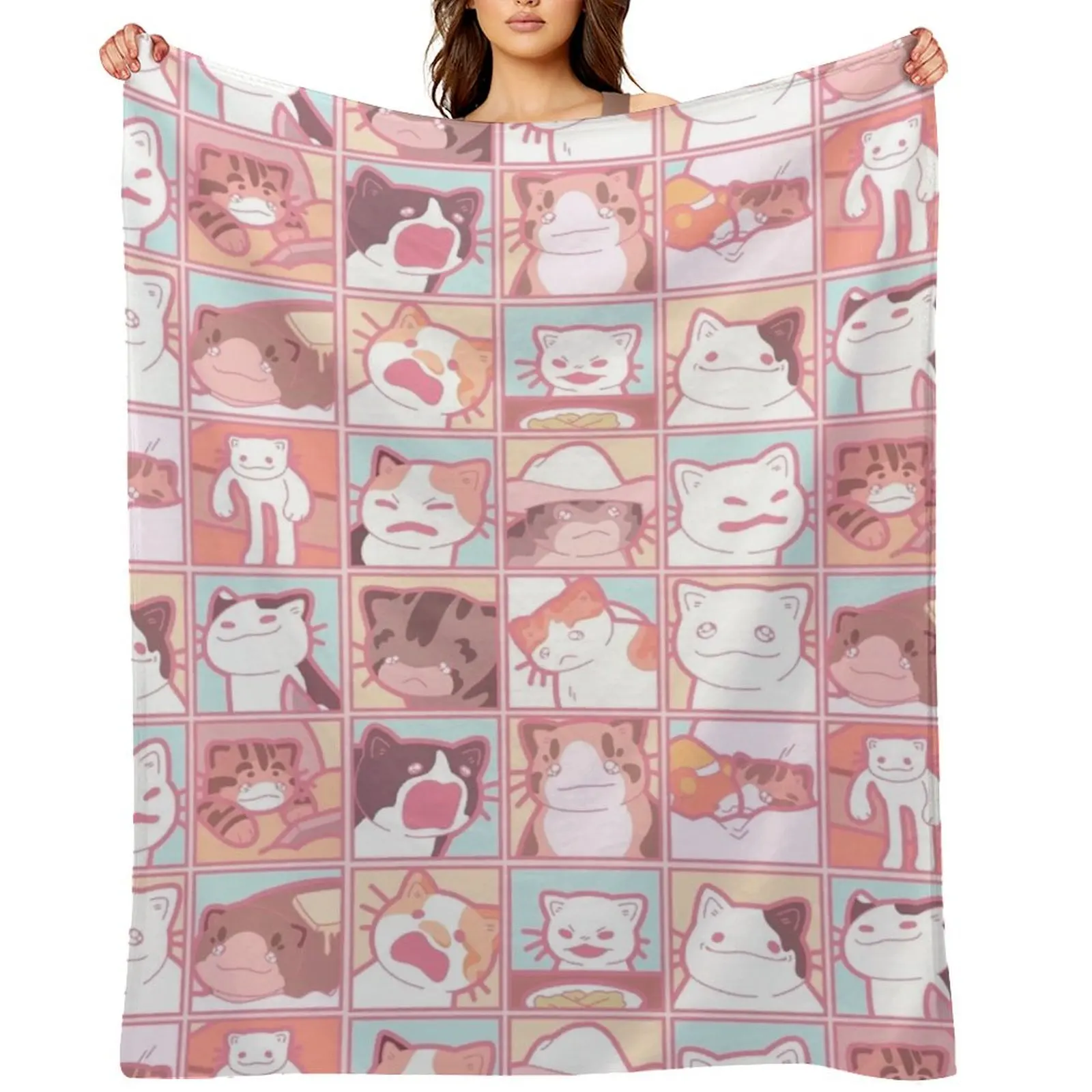 

Meme Cats 3.0 Throw Blanket Summer Quilt Luxury Single Blankets