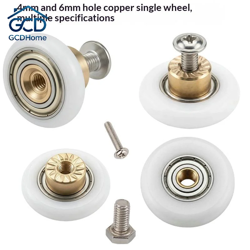 4 Pcs Shower Door Rollers Runners Wheels-Replacement Part Bathroom Glass Door Sliding Shower Door Roller Dia 20/23/25/27mm