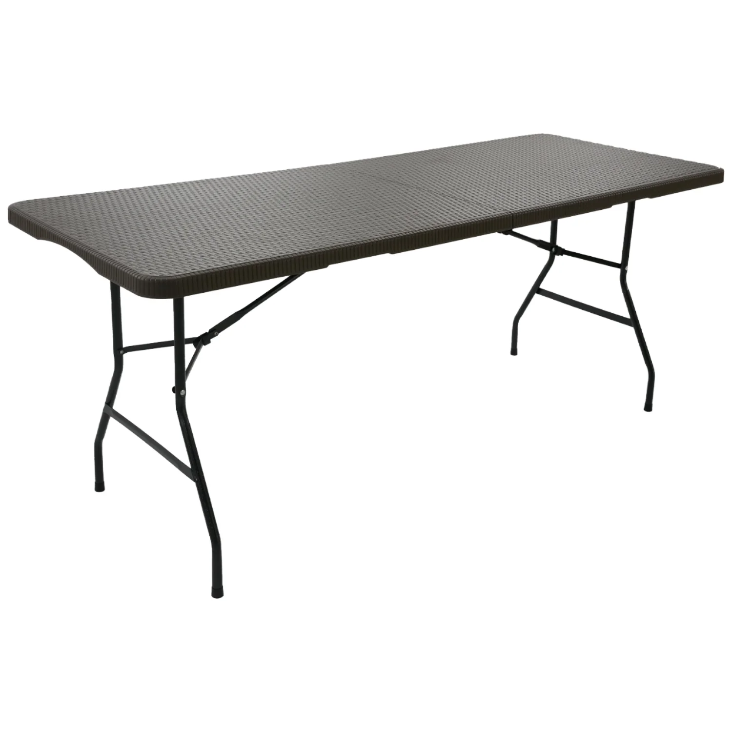 #Wholesale 6-Foot White Plastic Folding Table Durable Metal Frame Lightweight Waterproof Hotel Dining Banquet Conference Caterin