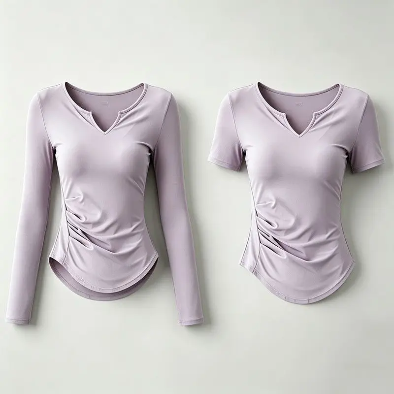 Yoga Shirts 2 PCS Women Short Sleeve Sports Tops Breathable Fitness T-Shirt Female Gym Clothing Running Yogawear Workout Top