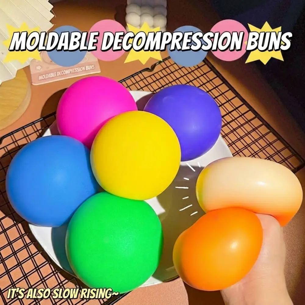 Ultra Soft Steamed Stuffed Bun Squeeze Ball Slow Rebound Realistic Soft Stress Relief Ball Shapeable Reusable