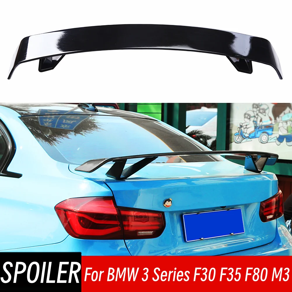 

For 2013-2019 BMW 3 Series F30 F35 F80 M3 320i 325i 330i Carbon Black GT Style Rear Trunk Lid Car Spoiler Wings Accessories Part