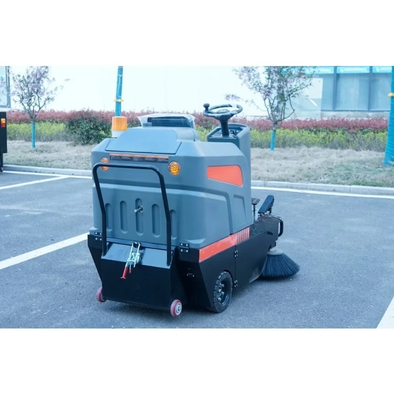 Newest Design Street Cleaning Equipment Ride on Industrial Electric Road Vacuum Floor Sweeper view 4