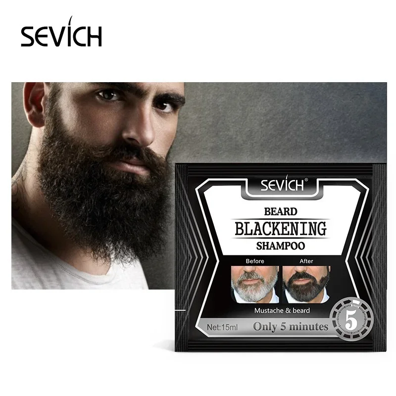 

Cover white hair natural black beard moisturizing shampoo sevich plant beard shampoo