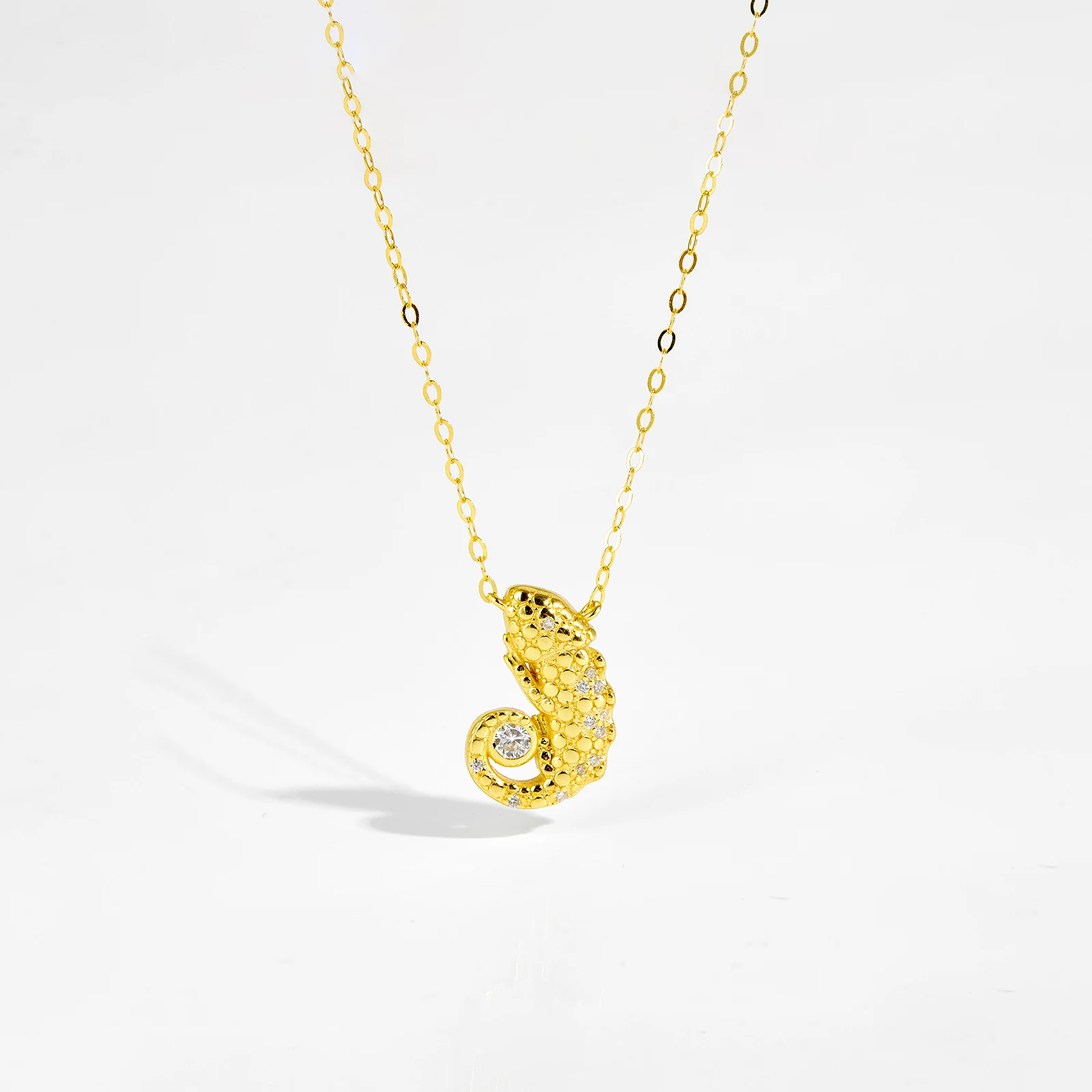 ANDYWEN 925 Sterling Silver Lizard CZ Zircon Animal Charm Necklace Long Chain Women 2026 Luxury Fashion Punk Fine Jewelry Gift