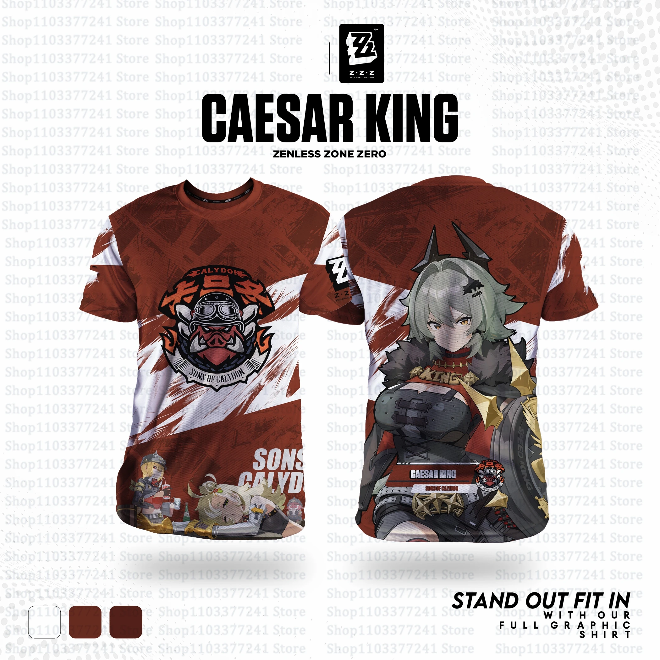 New Game Zenless Zone Zero Caesar King All Role Playing Anime T-shirts 3D Print Men/Women Short Sleeve O-Neck Tshirt Kid Y2k Top