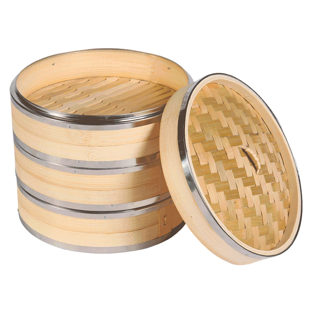 

Bamboo Steamer 18 Basket Kitchen Cookware Stuffed Eco Friendly Practical Long Term Safe Steam