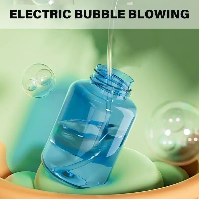 F19F Children Bubble Toy Bubble Blower Guns Electric Bubbling Party Garden Beach