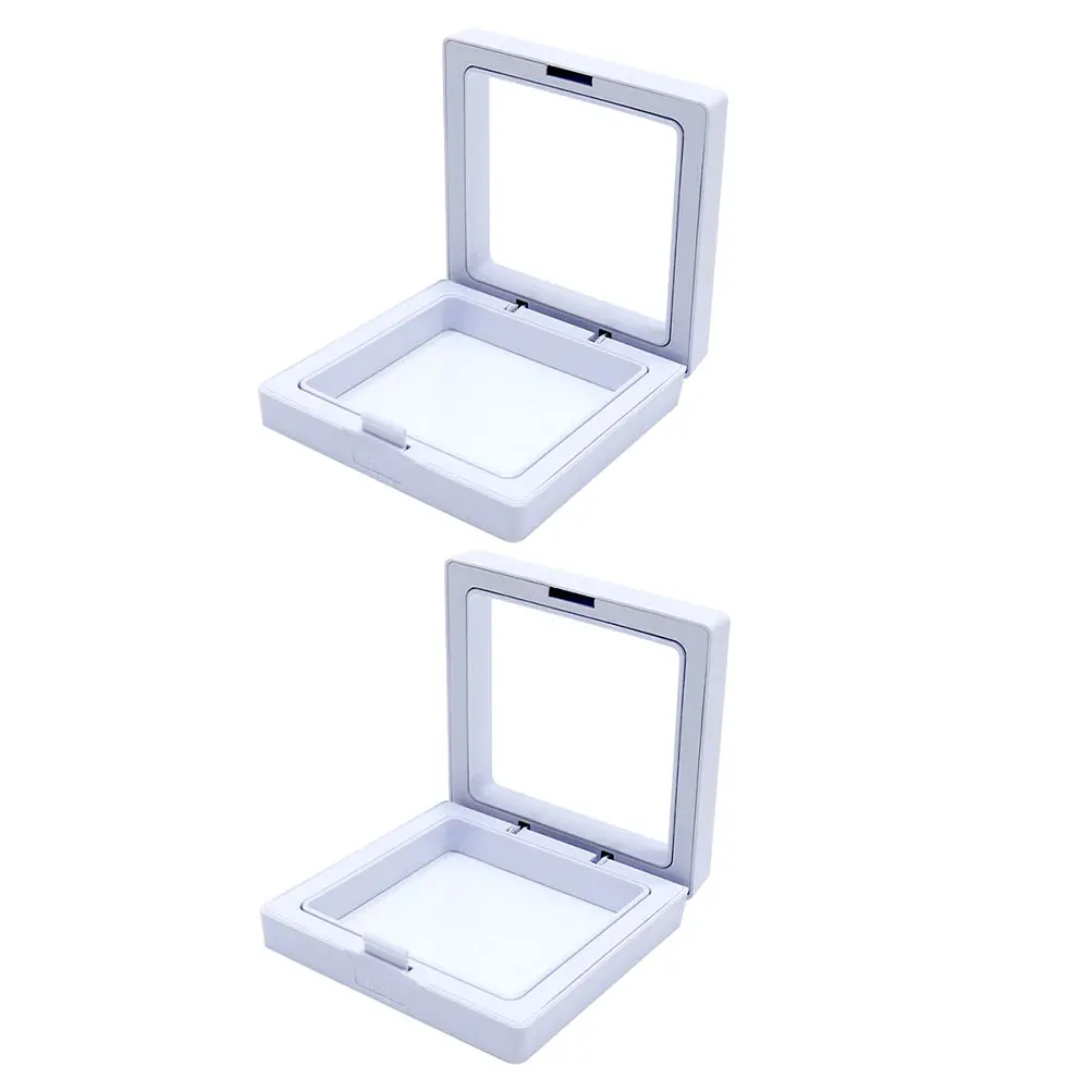 

2Pcs Delicate Pvc Storage Box Organizer Anti- Accessories Container for Guitar Picks Manicure Nails