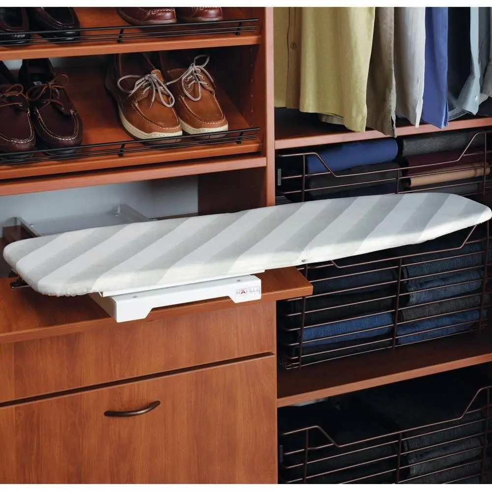 

Board Shelf Mounted, Folding, White Gray Stripes