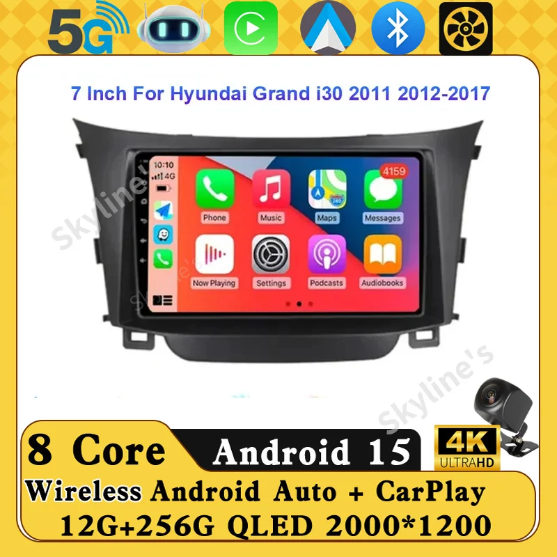 

Car Radio Multimedia Player for Hyundai I30 Elantra 2012 2013 2014 2015 2016 Carplay Android Auto GPS Navigation Stereo